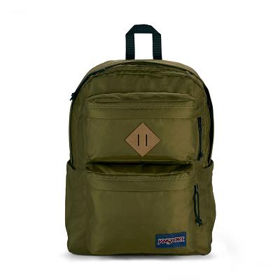 JanSport Double Break Laptop Rugzak Olijfgroen | NL_JS175