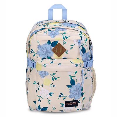 JanSport Main Campus Laptop Rugzak Blauw Geel | NL_JS245