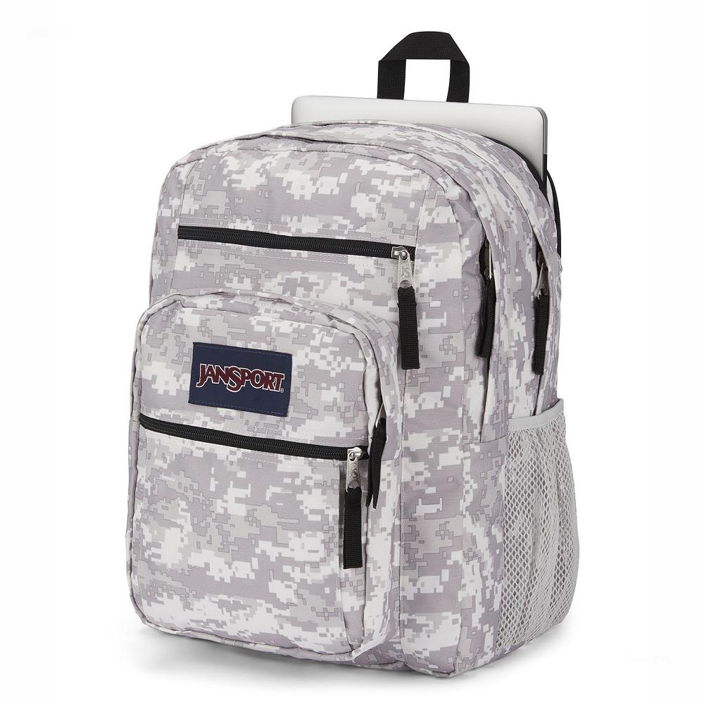 JanSport BIG STUDENT Laptop Rugzak Grijs Camo | NL_JS304