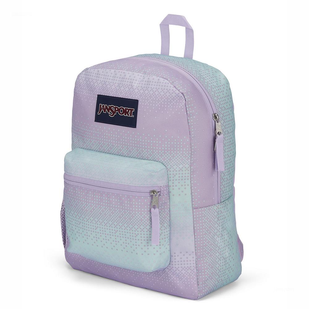 JanSport CROSS TOWN Schooltas Paars Groen | NL_JS273