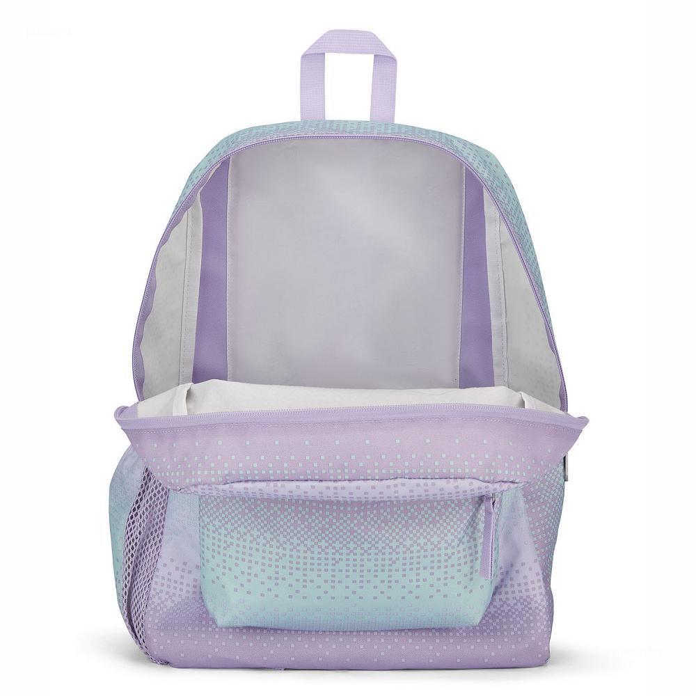 JanSport CROSS TOWN Schooltas Paars Groen | NL_JS273