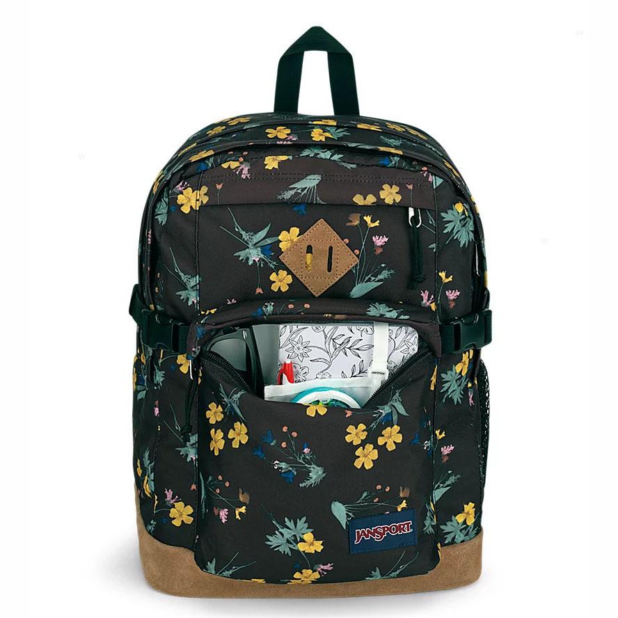 JanSport DARK FLORA BUNDLE Laptop Rugzak Bruin | NL_JS447