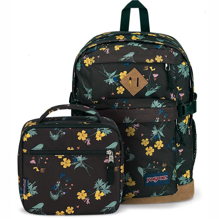 JanSport DARK FLORA BUNDLE Laptop Rugzak Bruin | NL_JS447