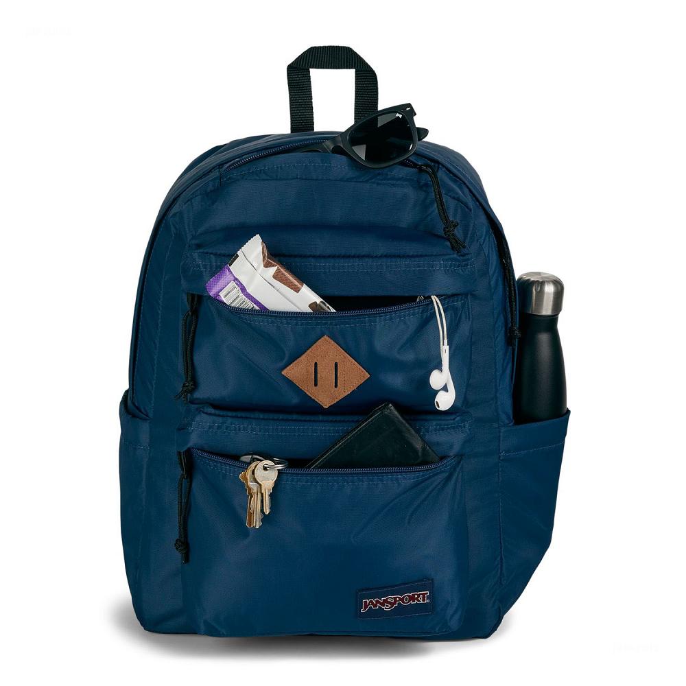 JanSport Double Break Laptop Rugzak Donkerblauw | NL_JS431