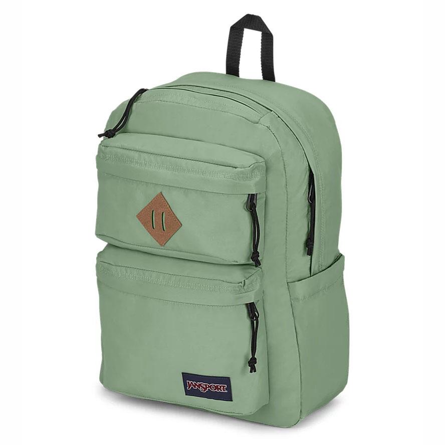 JanSport Double Break Laptop Rugzak Groen | NL_JS208