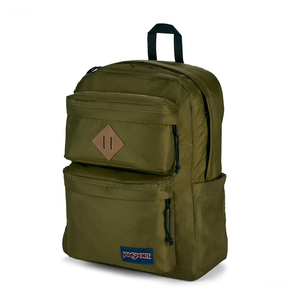 JanSport Double Break Laptop Rugzak Olijfgroen | NL_JS175