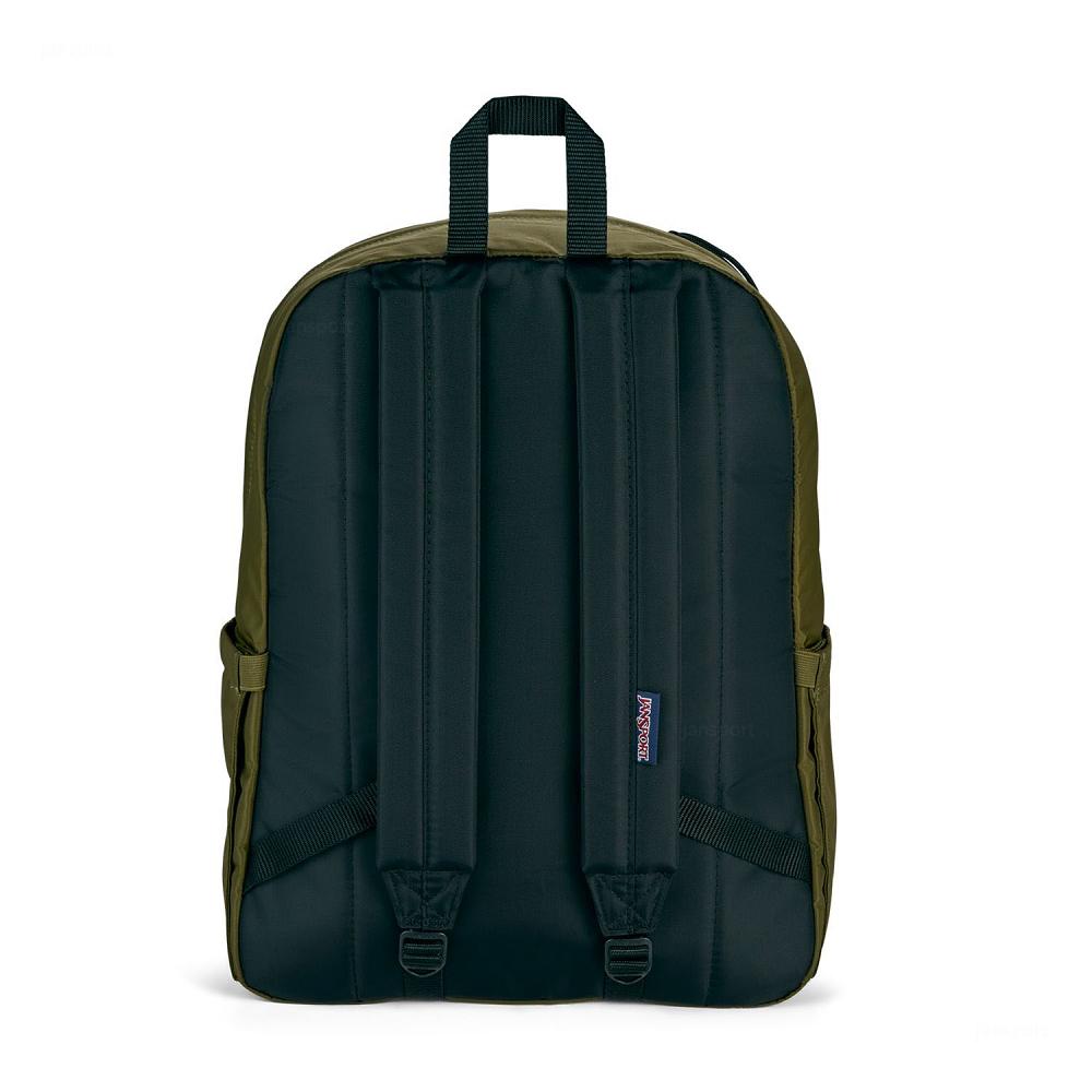 JanSport Double Break Laptop Rugzak Olijfgroen | NL_JS175