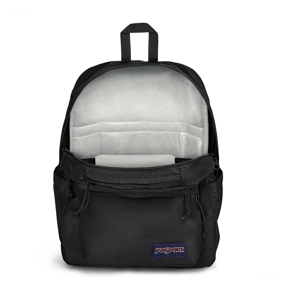 JanSport Double Break Laptop Rugzak Zwart | NL_JS266