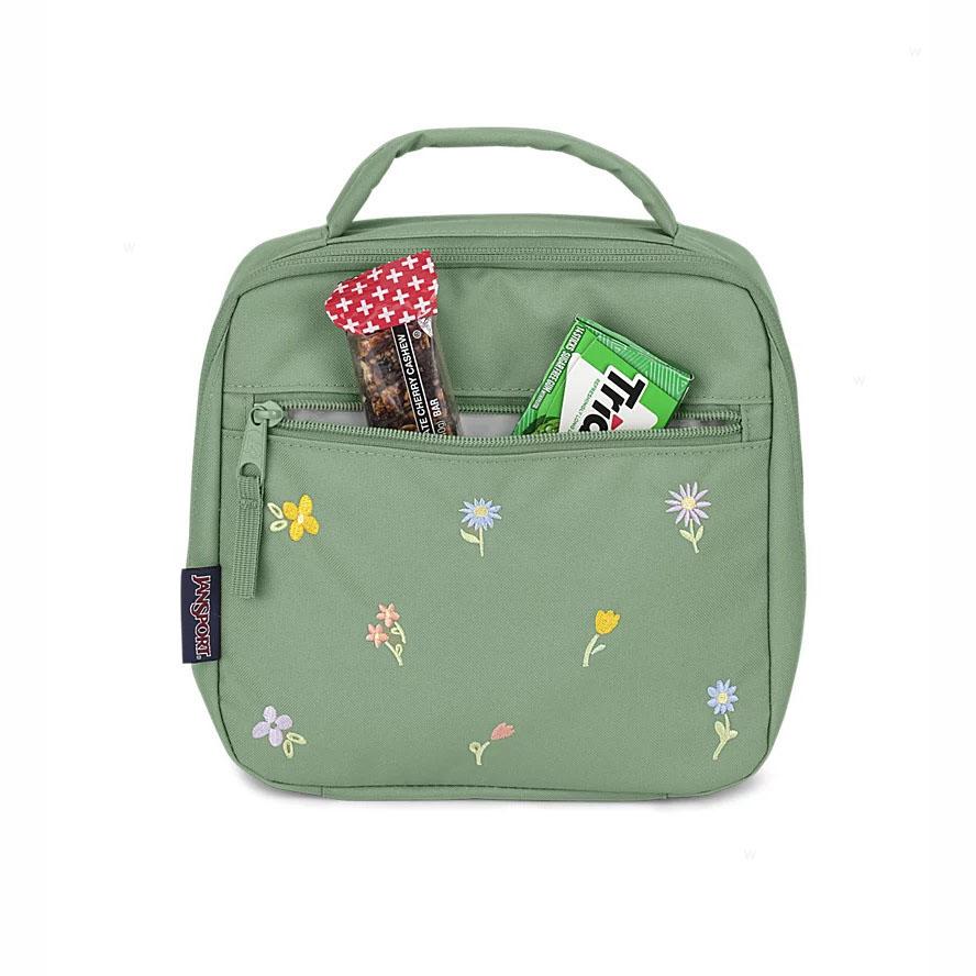 JanSport EMBROIDERED BLOSSOM BUNDLE Laptop Rugzak Groen | NL_JS358