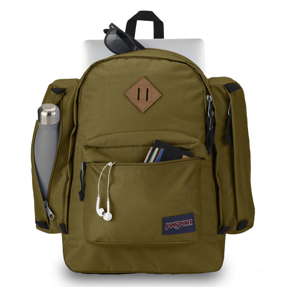 JanSport Field Pack Laptop Rugzak Olijfgroen | NL_JS577