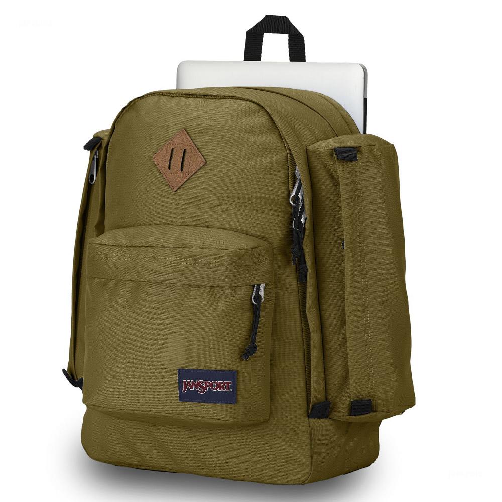 JanSport Field Pack Laptop Rugzak Olijfgroen | NL_JS577