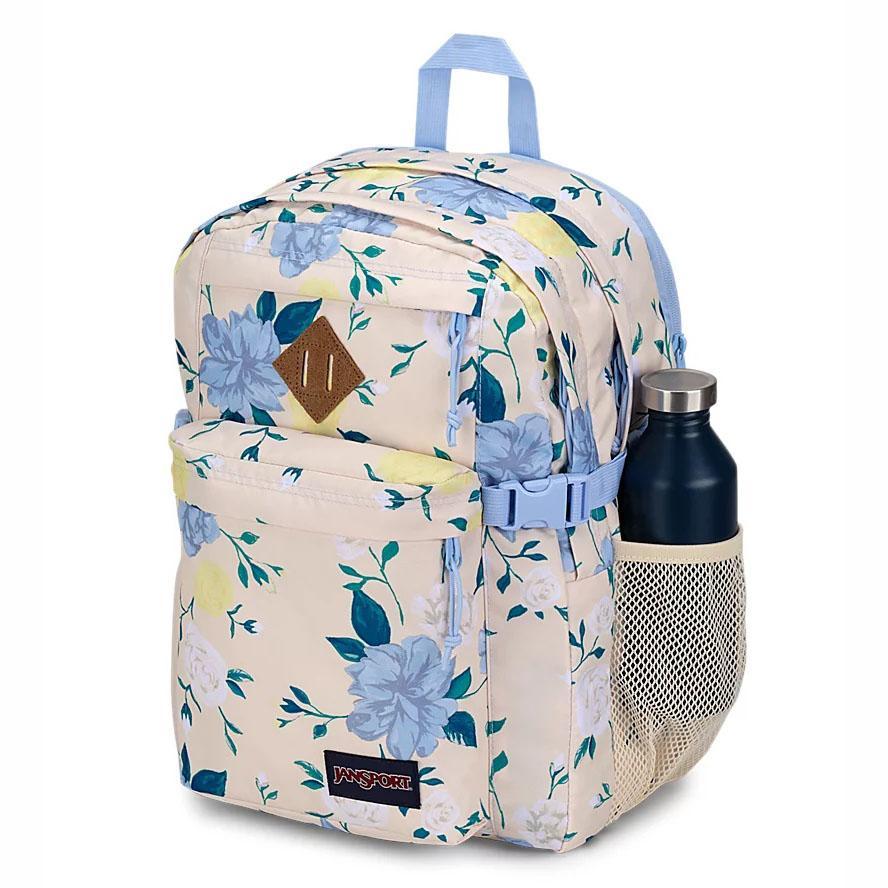 JanSport Main Campus Laptop Rugzak Blauw Geel | NL_JS245