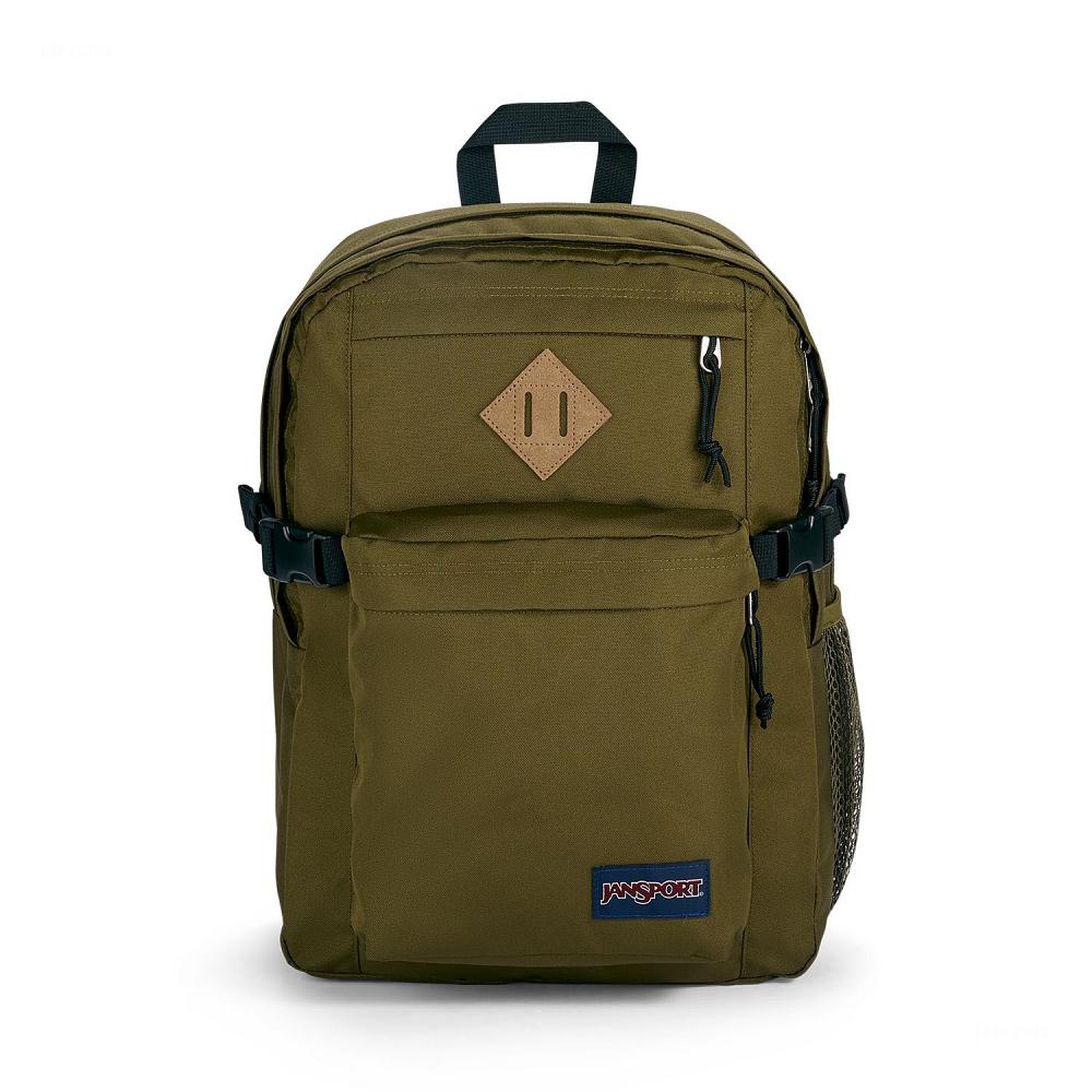 JanSport Main Campus Laptop Rugzak Olijfgroen | NL_JS085