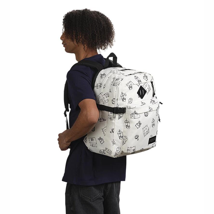 JanSport Main Campus Laptop Rugzak Wit | NL_JS403