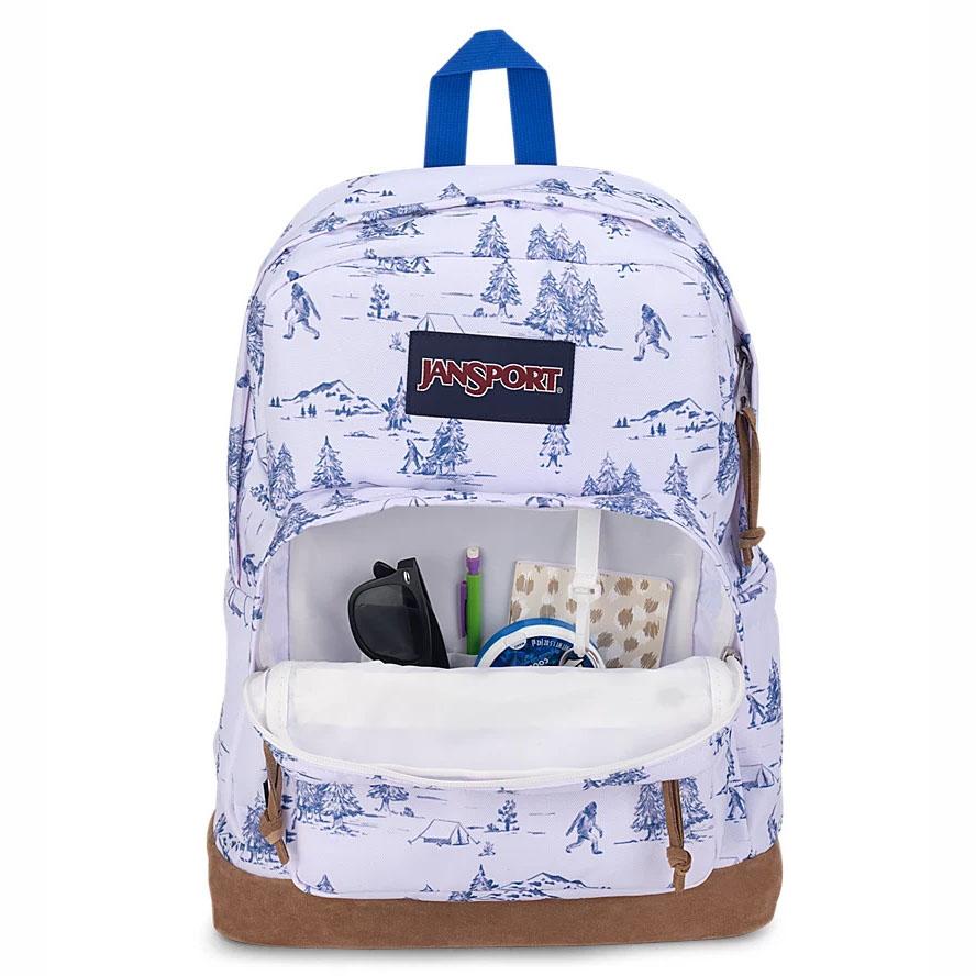 JanSport Right Pack Laptop Rugzak Wit Blauw | NL_JS040