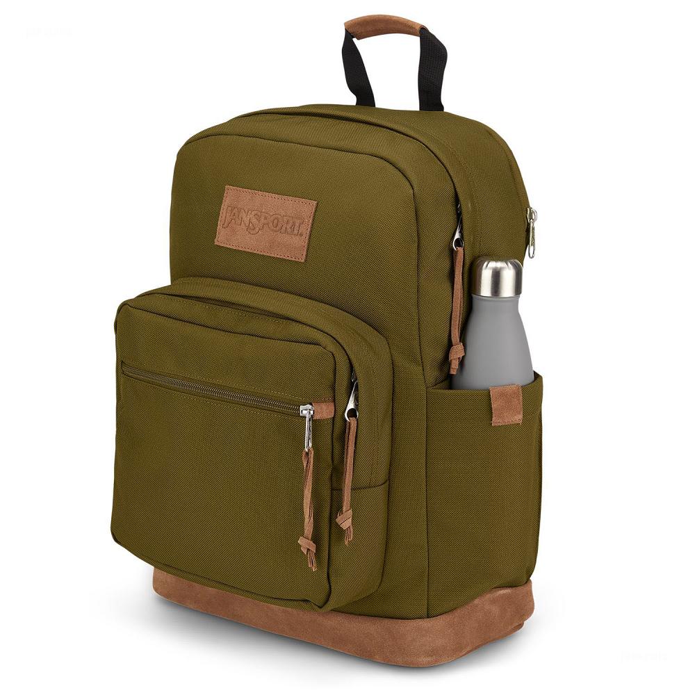 JanSport Right Pack Premium Schooltas Olijfgroen | NL_JS369