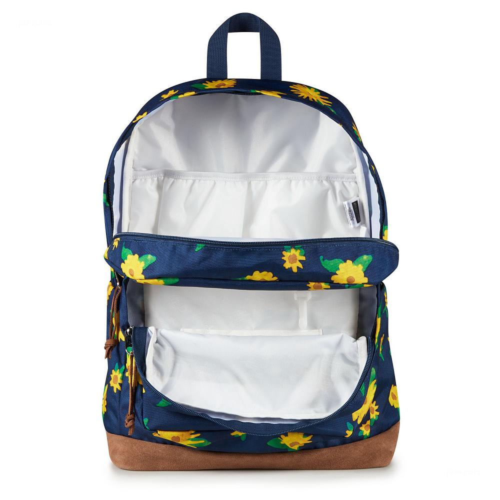 JanSport Right Pack Schooltas Donkerblauw Geel | NL_JS368