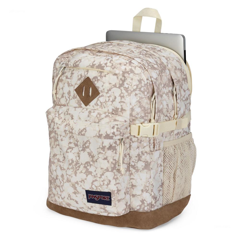 JanSport SUEDE CAMPUS Laptop Rugzak Beige | NL_JS339