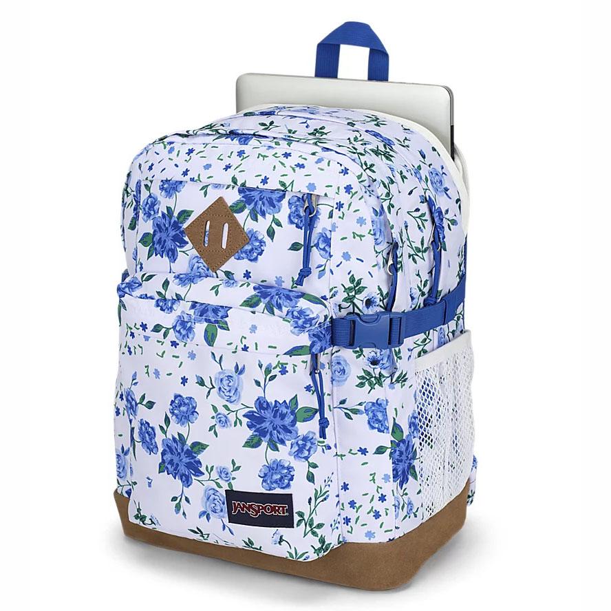 JanSport SUEDE CAMPUS Schooltas Wit Blauw | NL_JS552