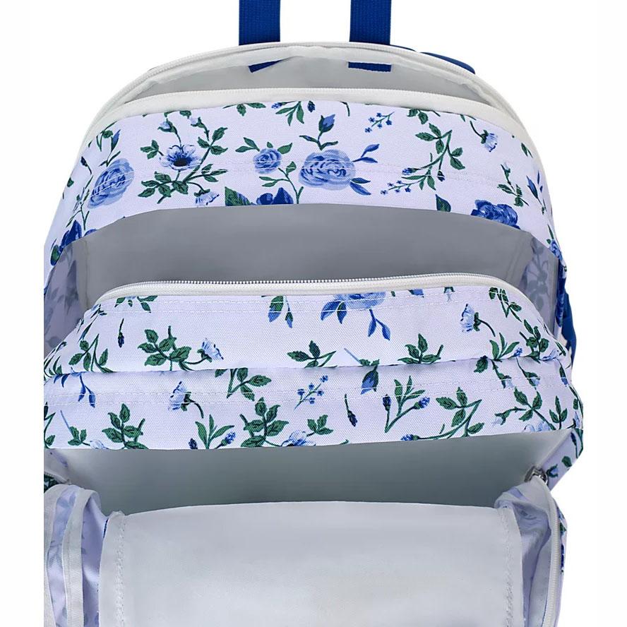 JanSport SUEDE CAMPUS Schooltas Wit Blauw | NL_JS552