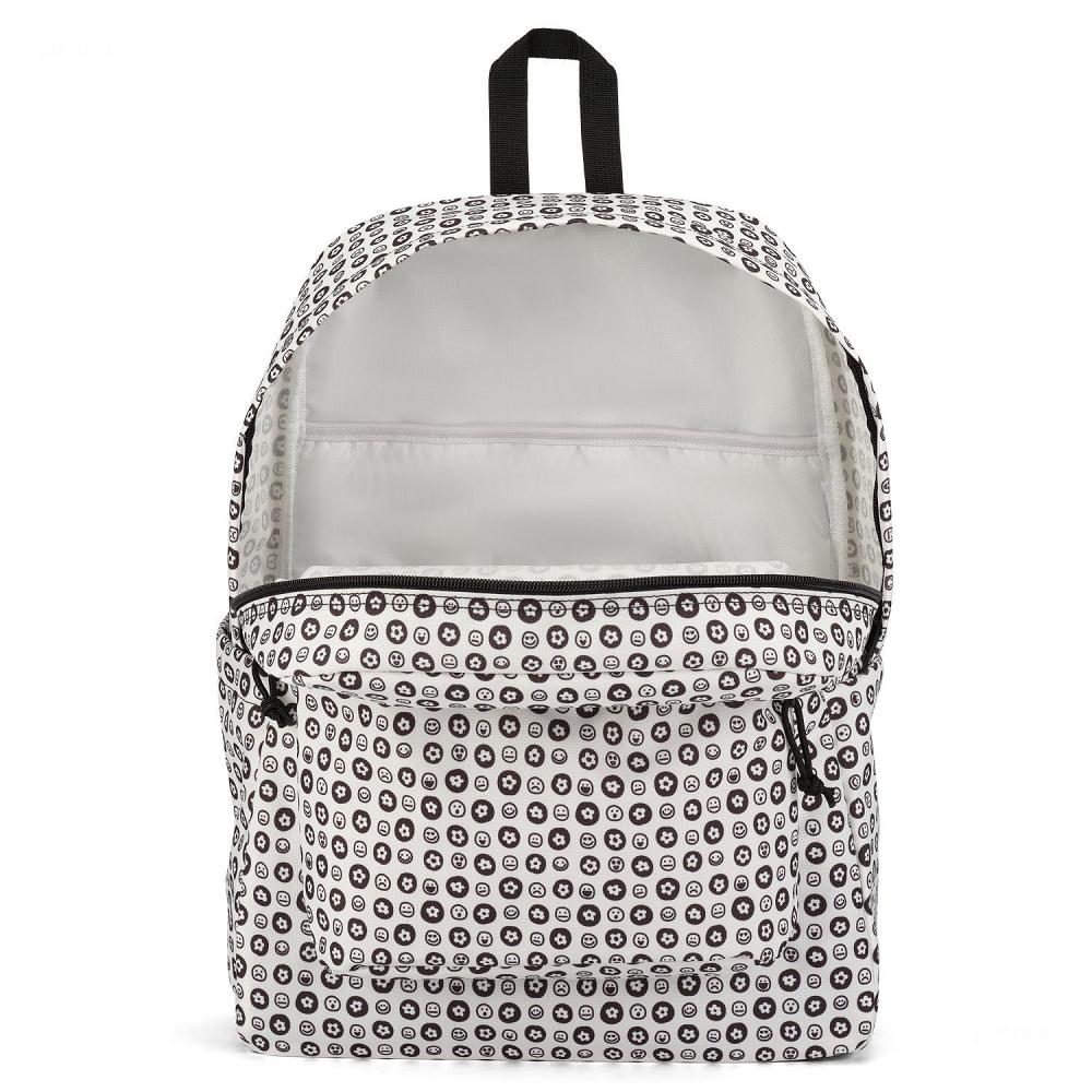 JanSport SuperBreak® Plus Laptop Rugzak Wit Zwart | NL_JS232