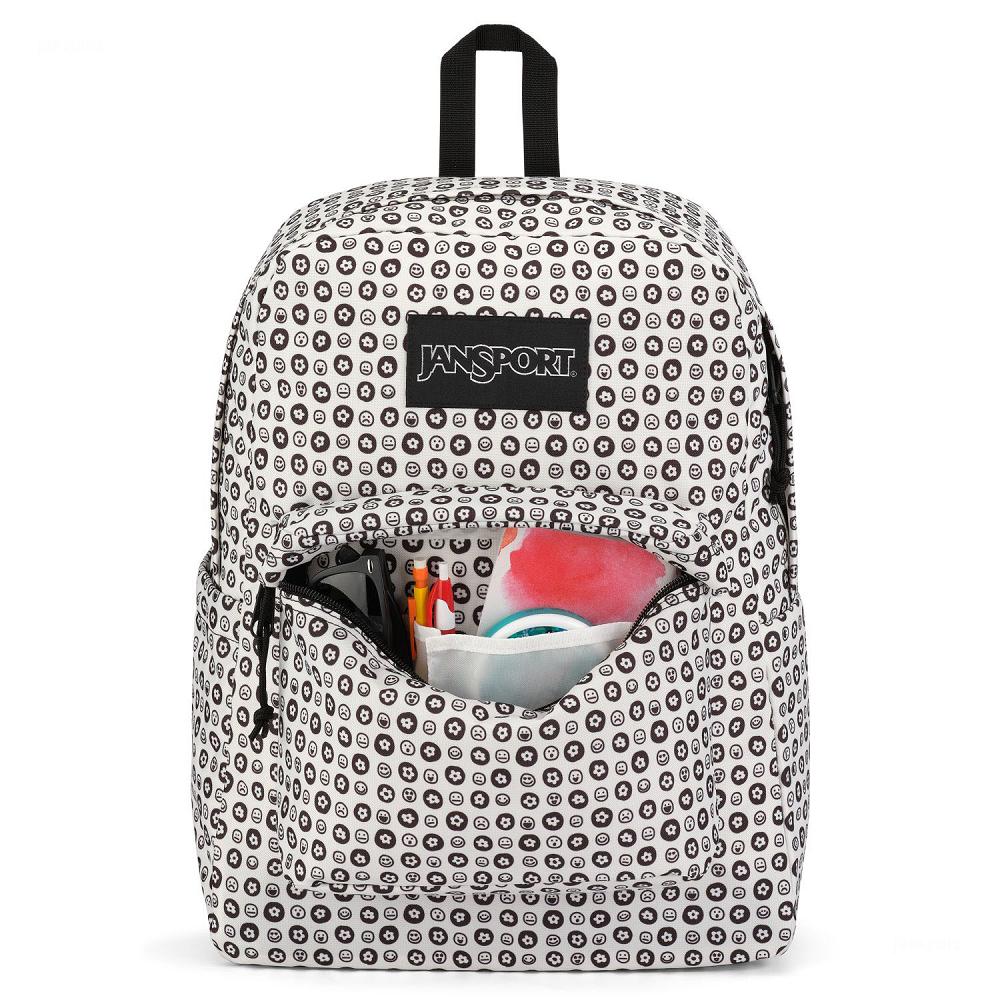 JanSport SuperBreak® Plus Laptop Rugzak Wit Zwart | NL_JS232