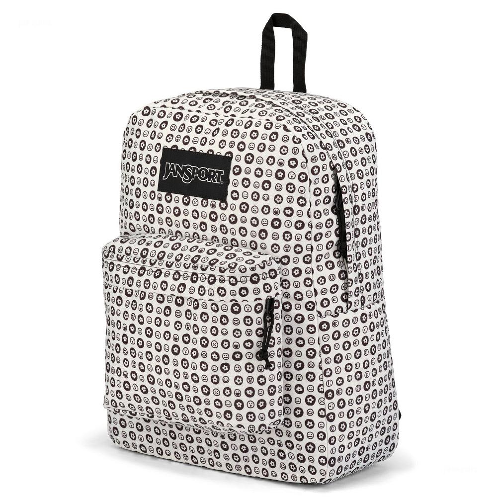 JanSport SuperBreak® Plus Laptop Rugzak Wit Zwart | NL_JS232