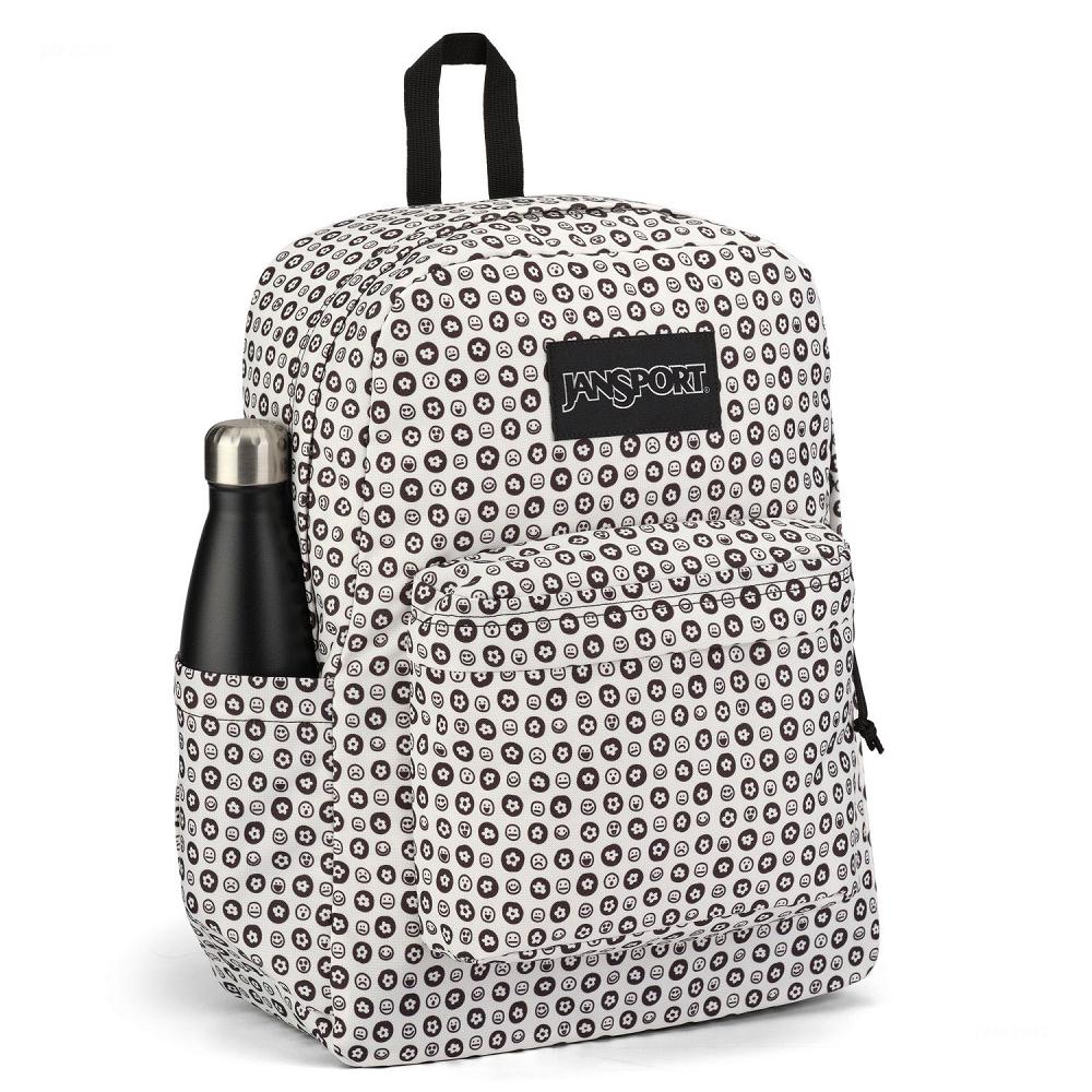 JanSport SuperBreak® Plus Laptop Rugzak Wit Zwart | NL_JS232