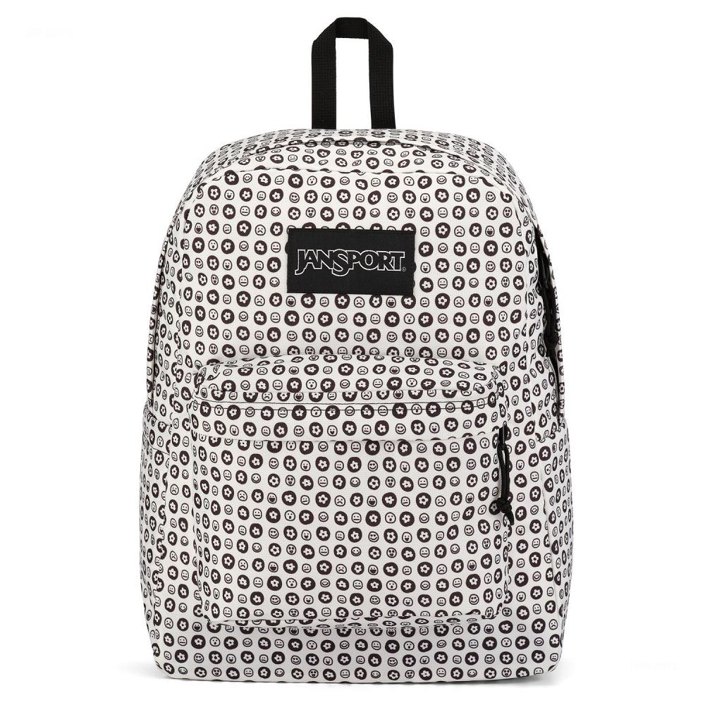 JanSport SuperBreak® Plus Laptop Rugzak Wit Zwart | NL_JS232