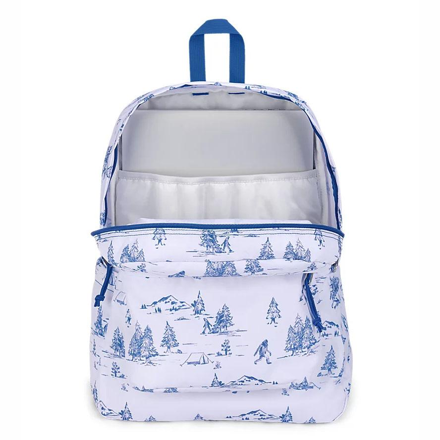 JanSport SuperBreak® Plus Schooltas Wit Blauw | NL_JS080