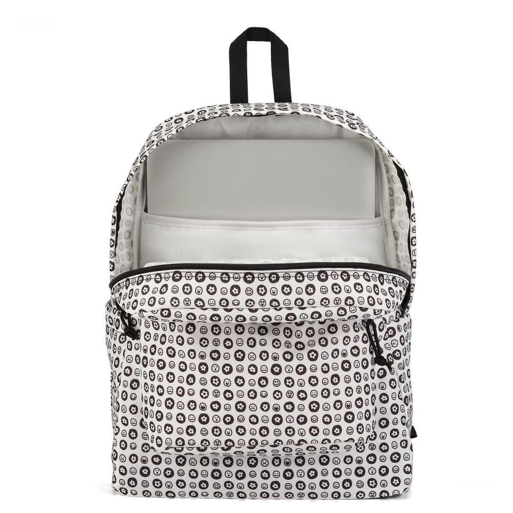 JanSport SuperBreak® Plus Schooltas Wit Zwart | NL_JS110